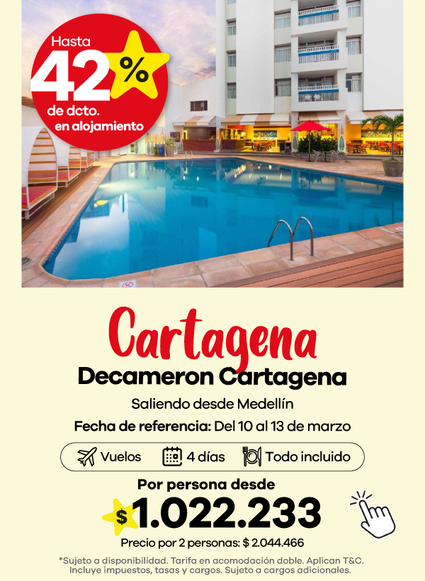 Cartagena todo incluido con Decameron Cartagena
