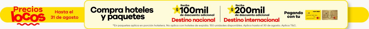 hoteles y paquetes pagando con Tuya