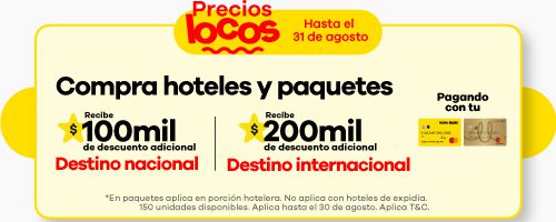 hoteles y paquetes pagando con Tuya