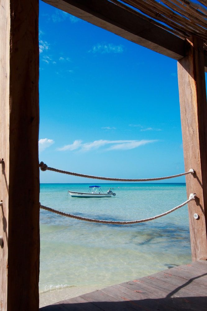Vista al mar desde el hotel de Belmar Isla Mujeres en Isla Mujeres