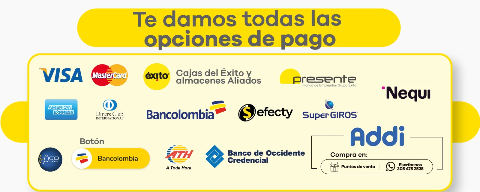 Banner Métodos de pago Mobile