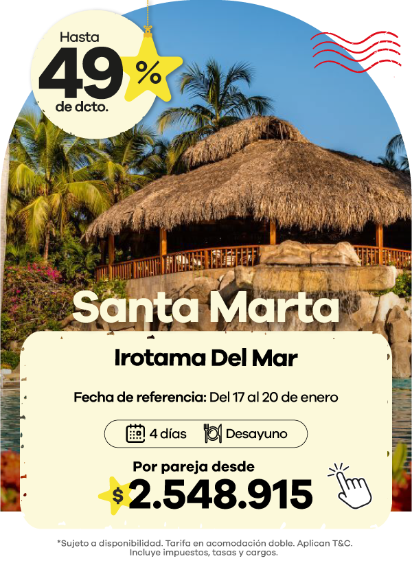 oferta en Santa Marta del Hotel Irotama Del Mar con hasta 49% de descuento en alojamiento