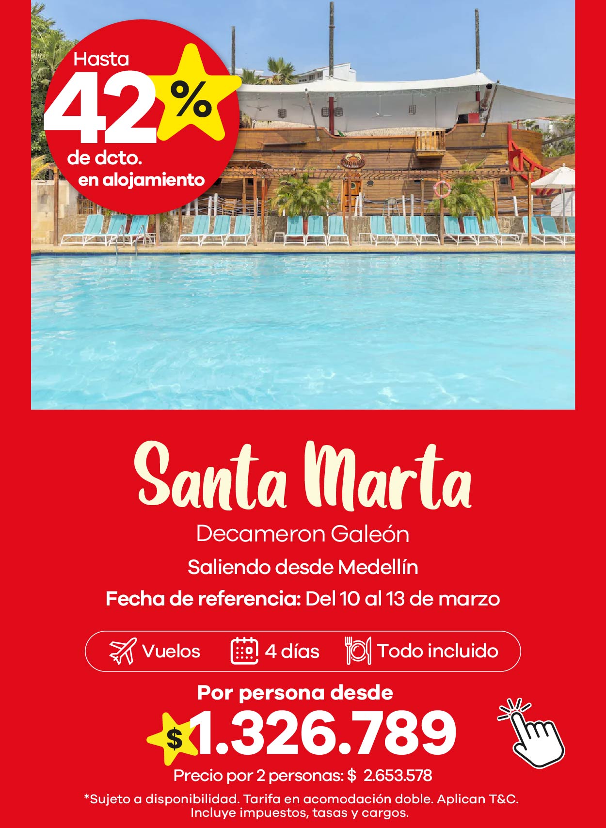 Oferta para viajar a santa marta