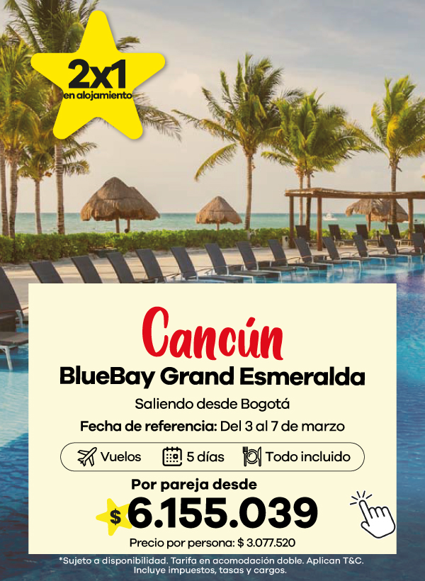 Paquete a Cancún en BlueBay Grand Esmeralda todo incluido