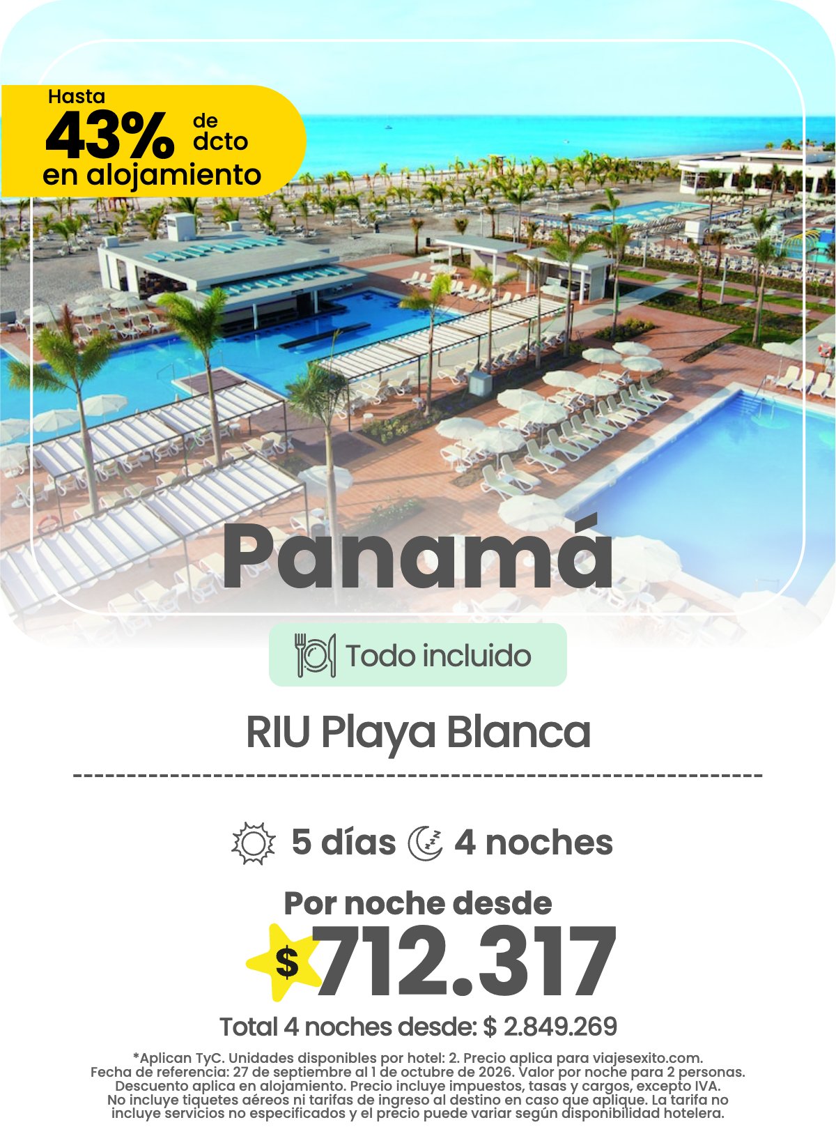Hotel en Panamá: RIU Playa Blanca