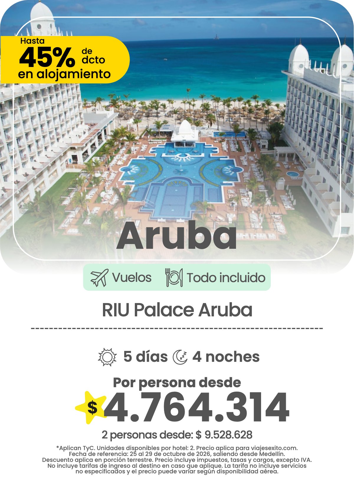 Paquete a Aruba: RIU Palace Aruba