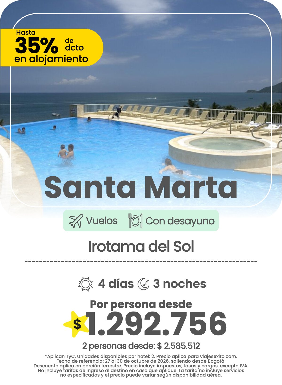 Paquete a Santa Marta: Irotama del Sol
