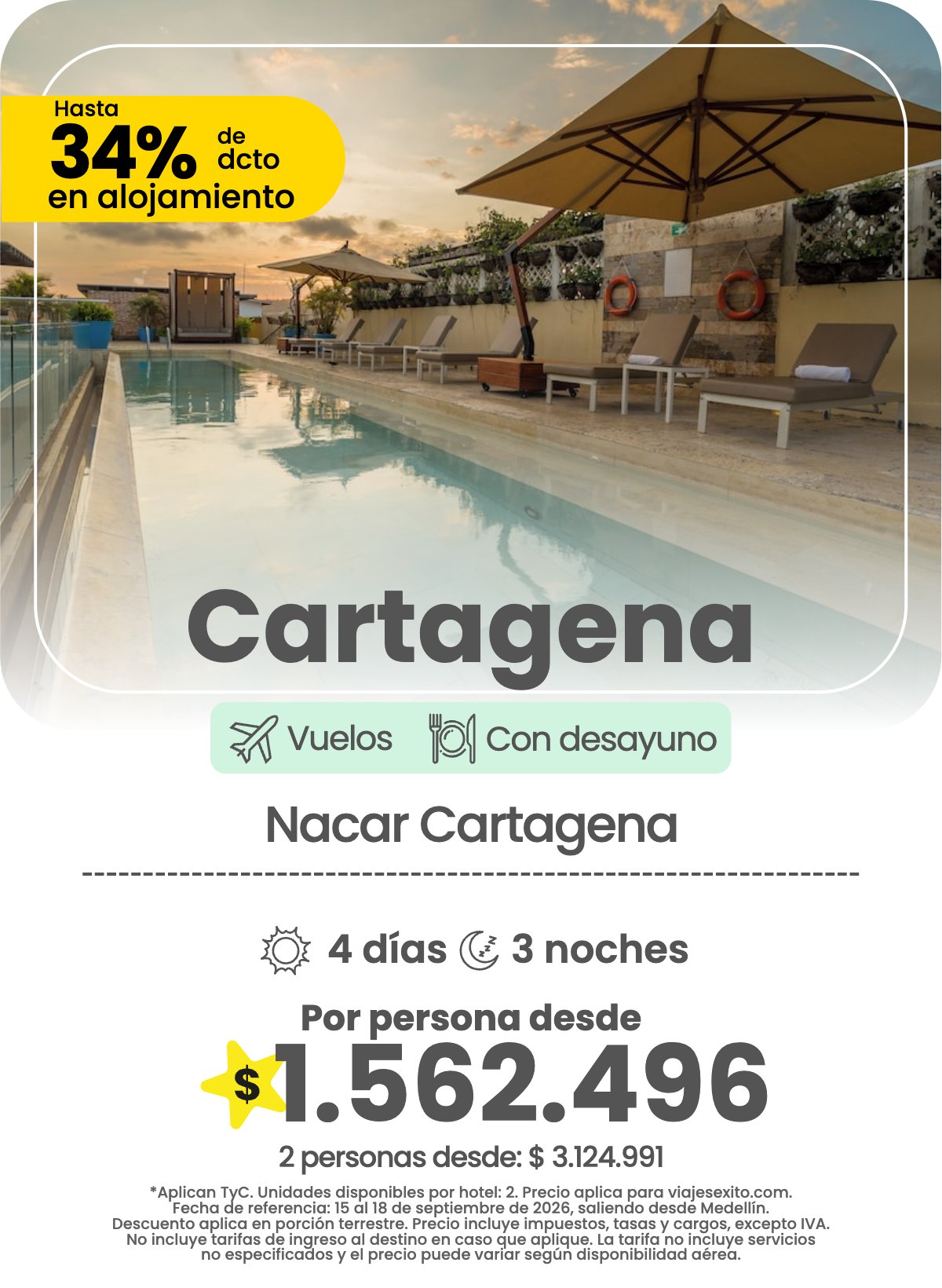 Paquete a Cartagena: Nacar Cartagena