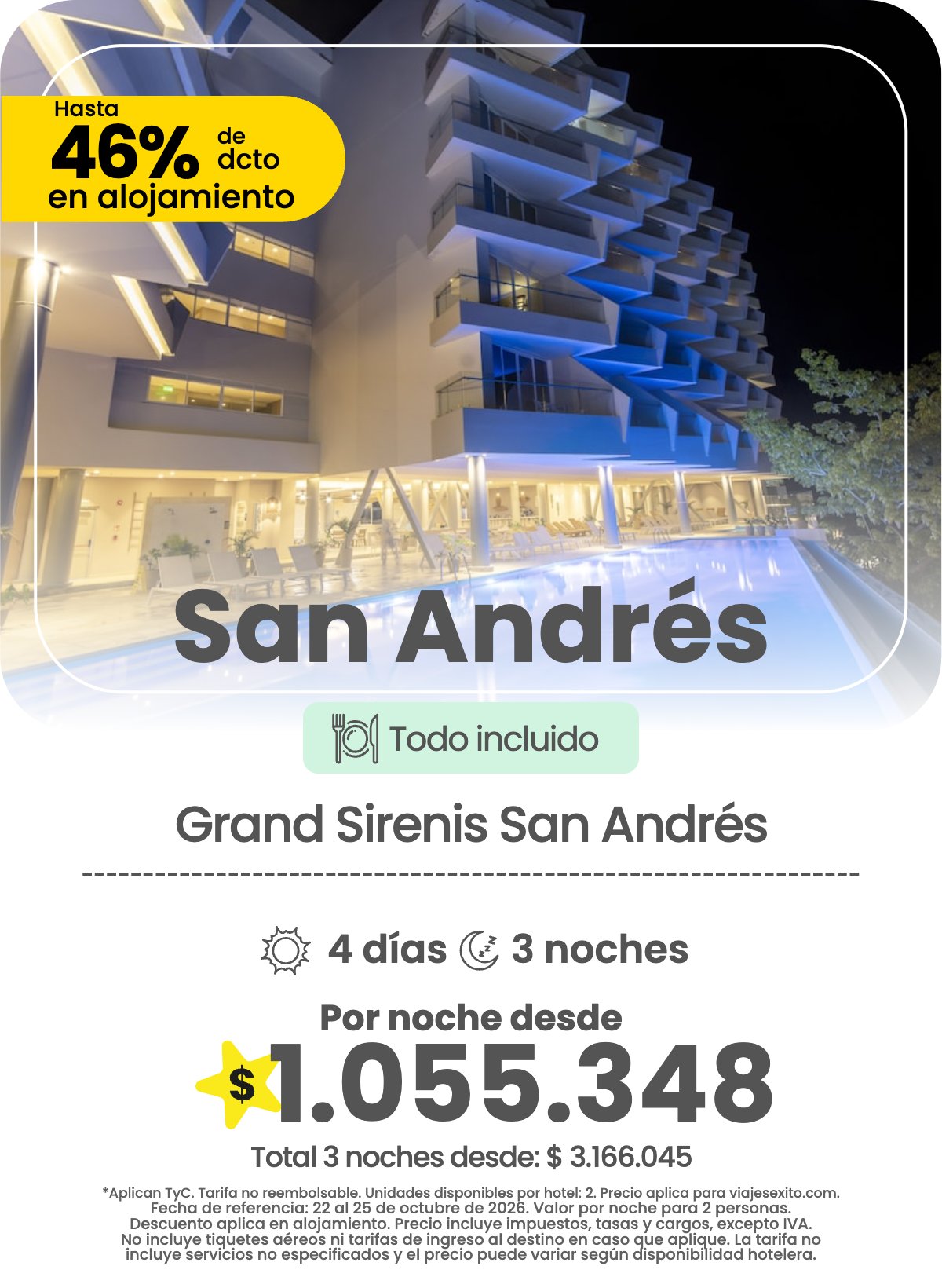 Hotel en San Andrés: Grand Sirenis San Andrés