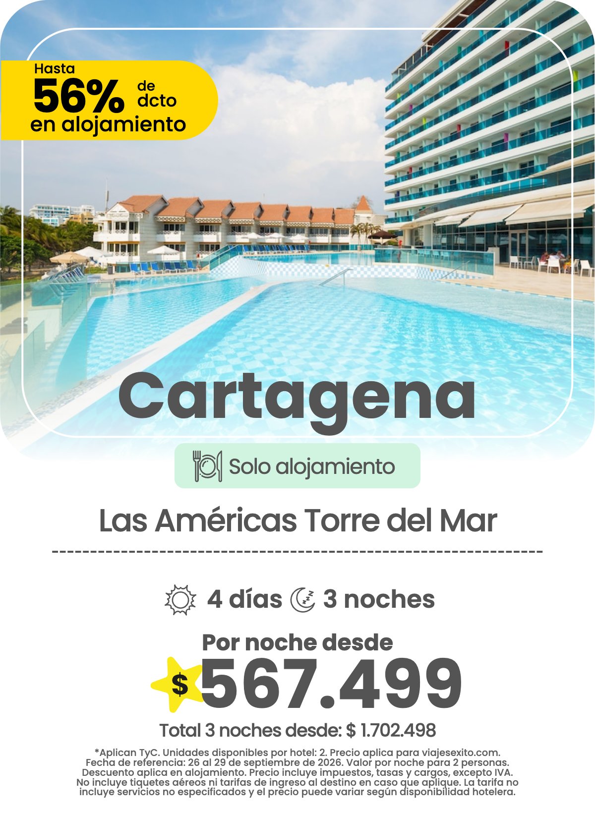 Hotel en Cartagena: Las Américas Torre del Mar