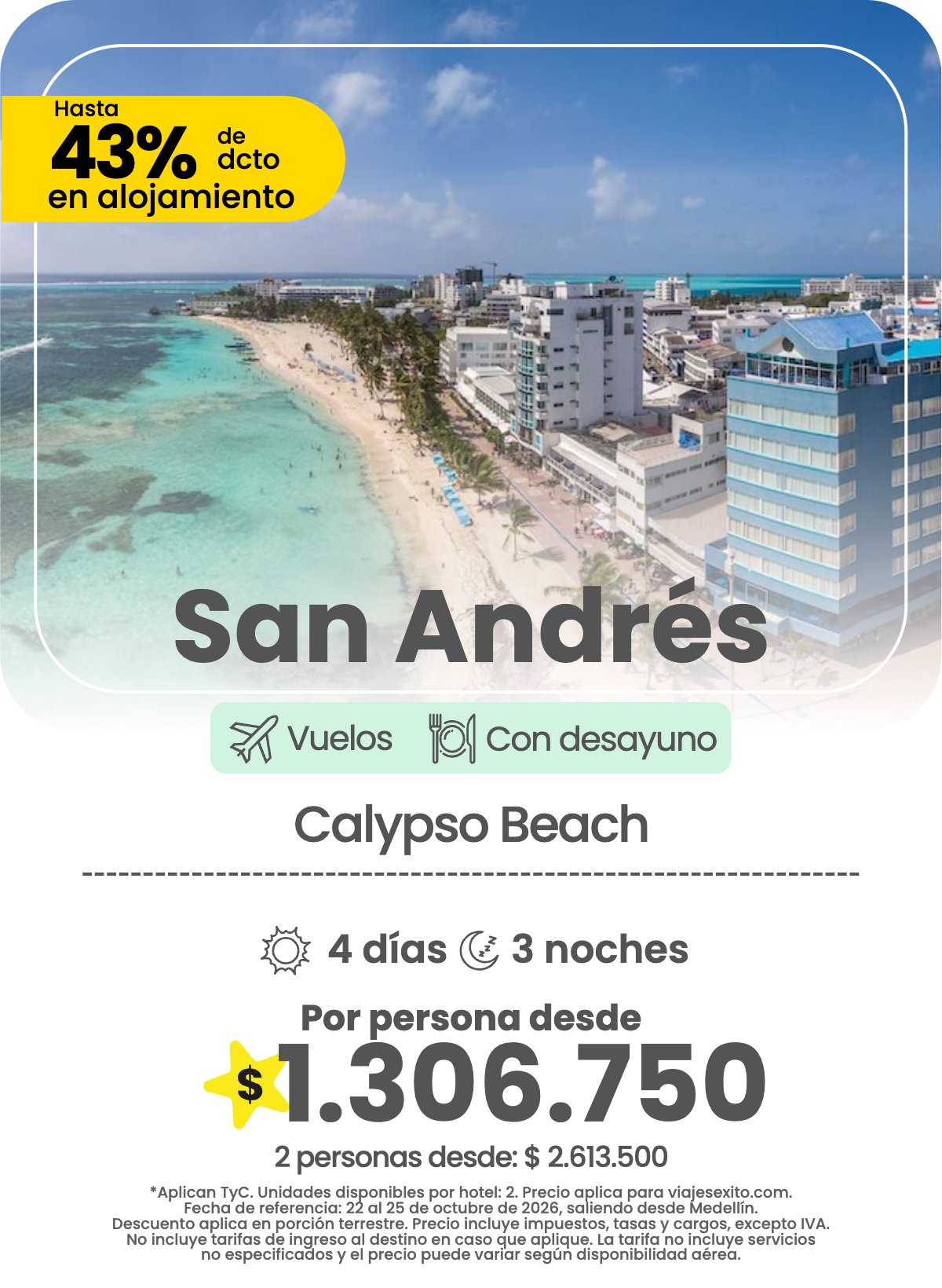 Paquete a San Andrés: Calypso Beach
