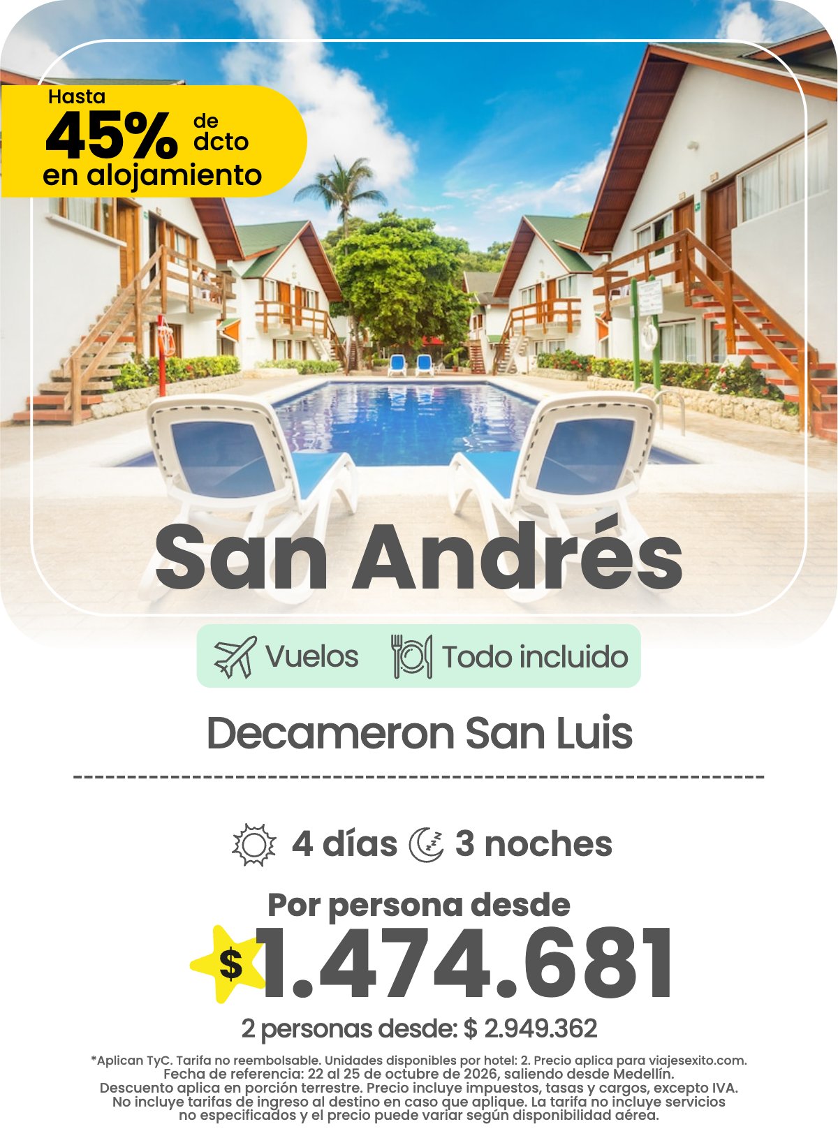 Paquete a San Andrés: Decameron San Luis