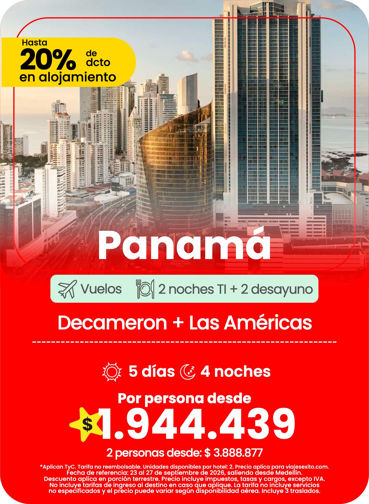 Paquete a Panamá: Decameron + Las Américas