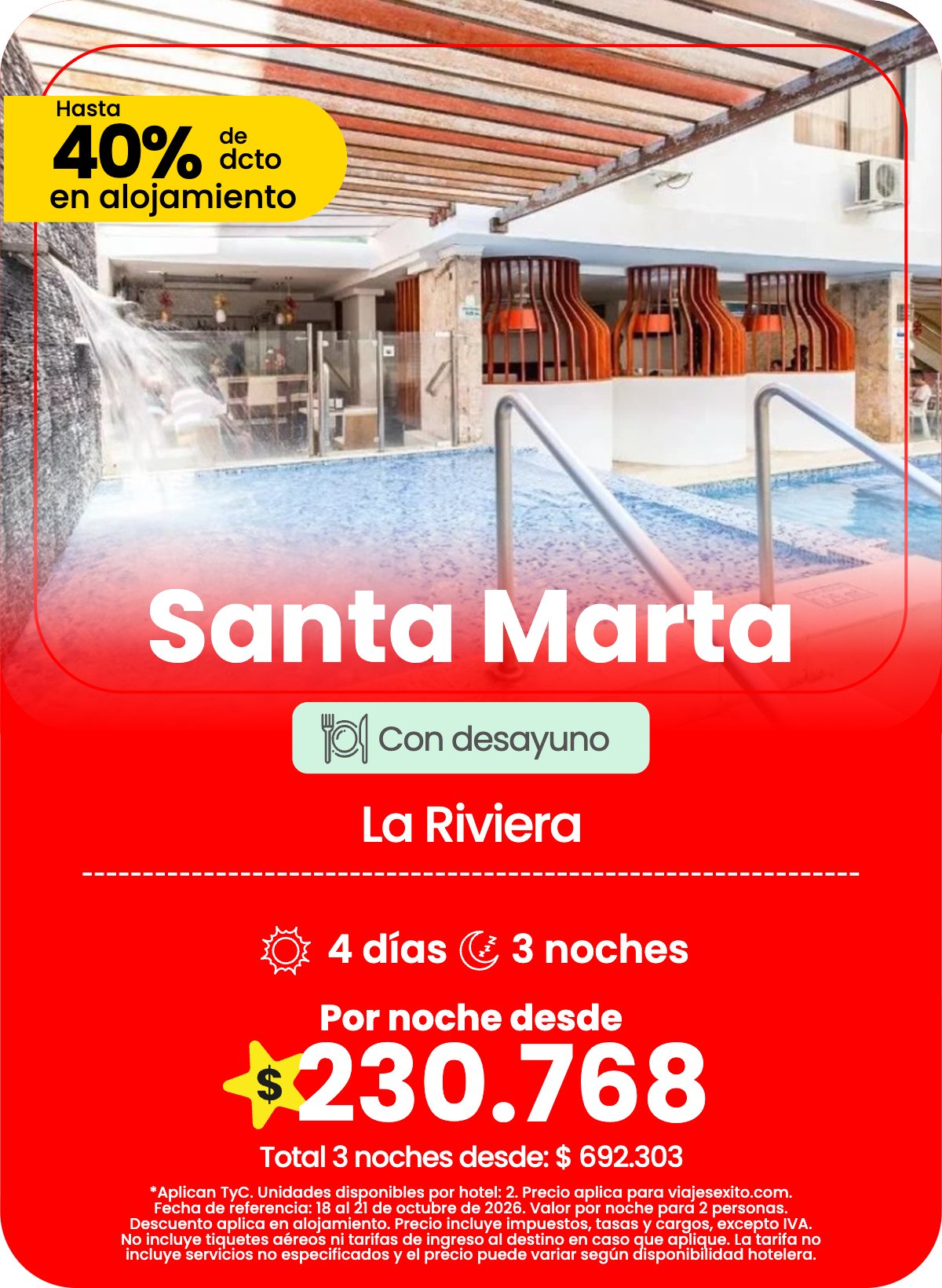 Hotel en Santa Marta: La Riviera