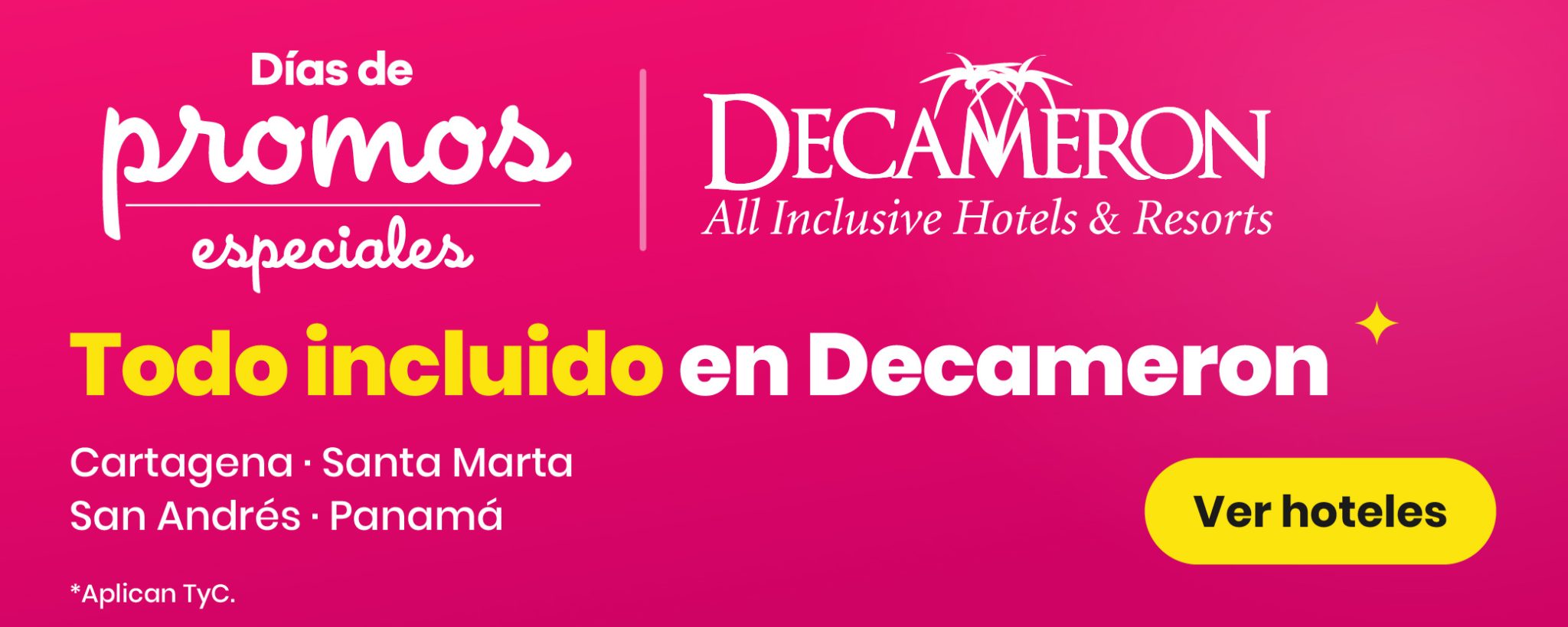 Banner promocional de Viajes Éxito (versión móvil) en la sección «Paquetes»