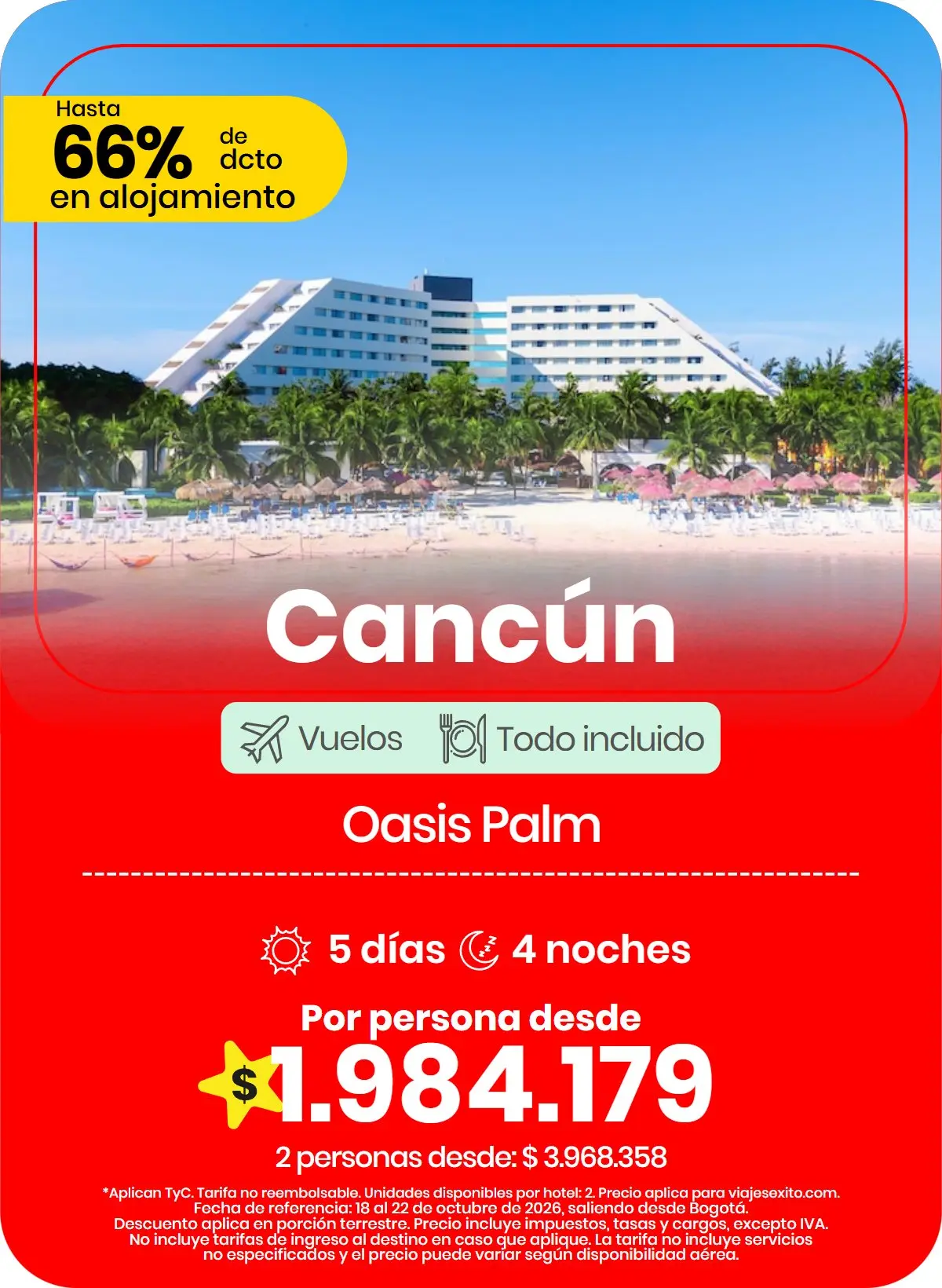 Paquete a Cancún: Oasis Palm