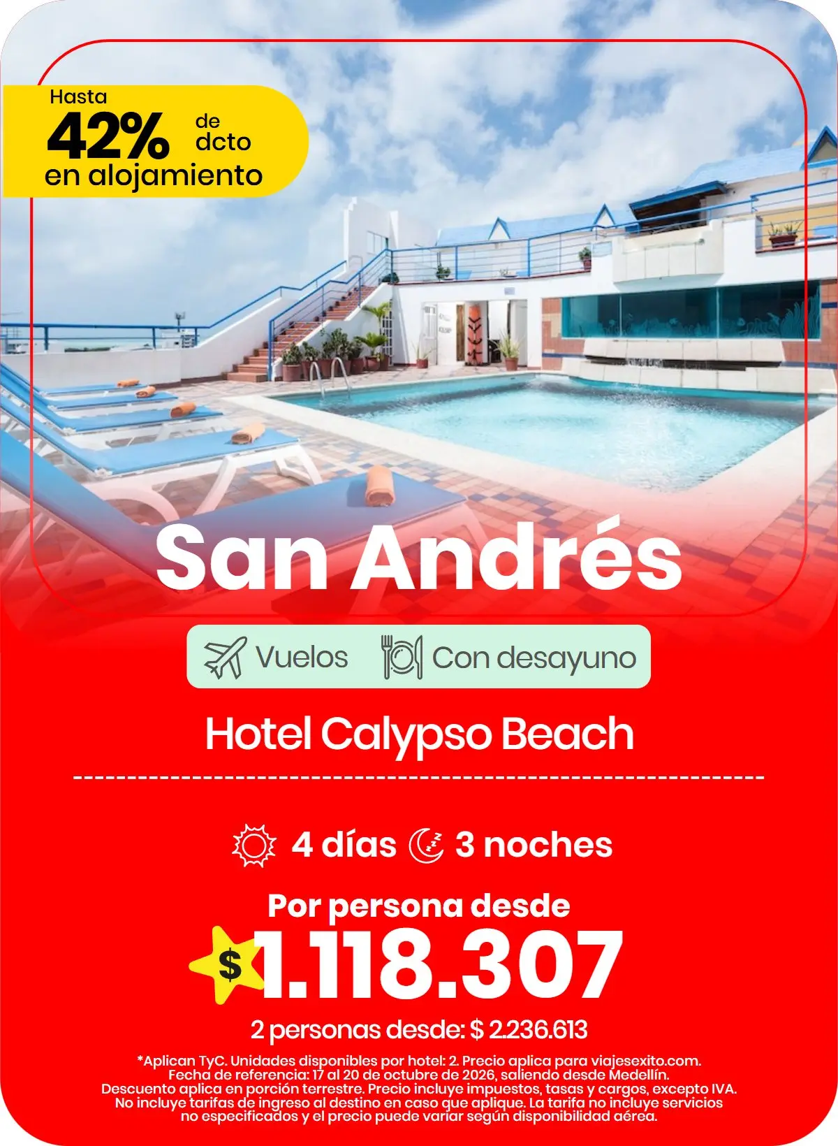 Paquete a San Andrés: Hotel Calypso Beach