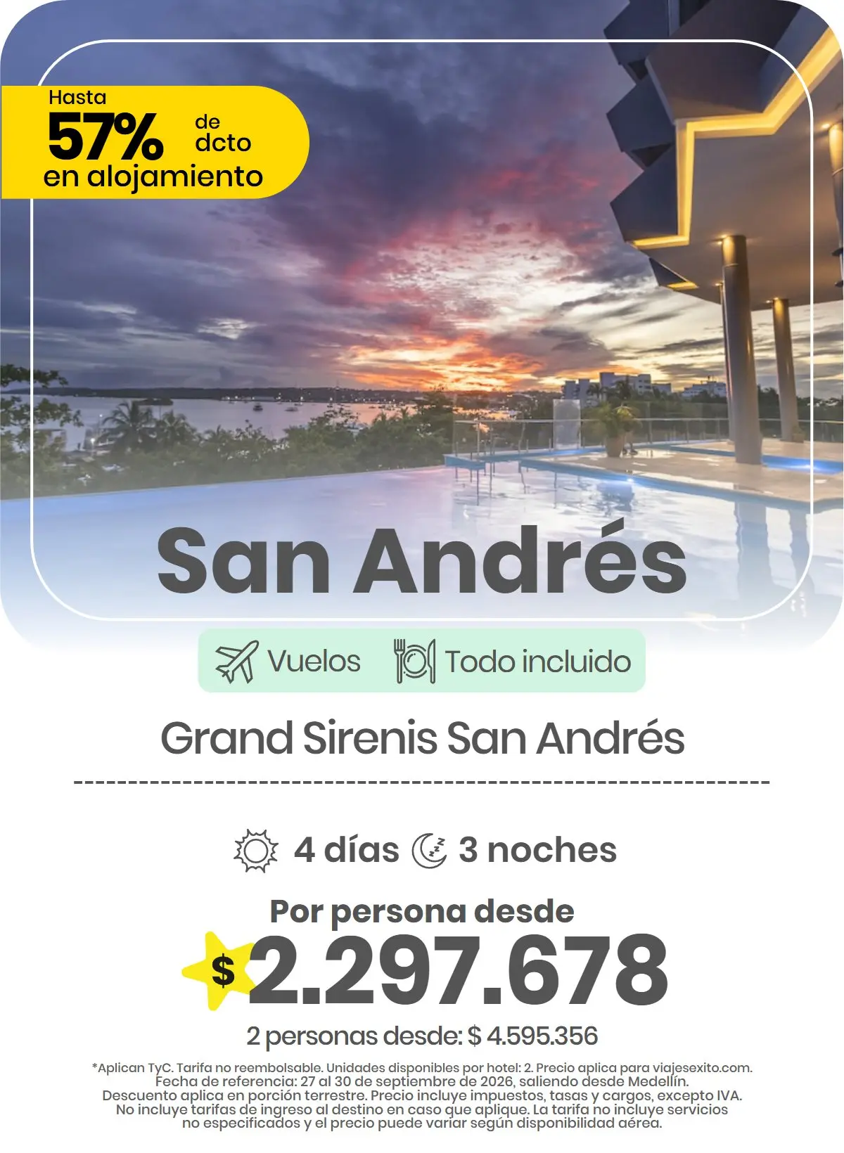 Paquete a San Andrés: Grand Sirenis San Andrés