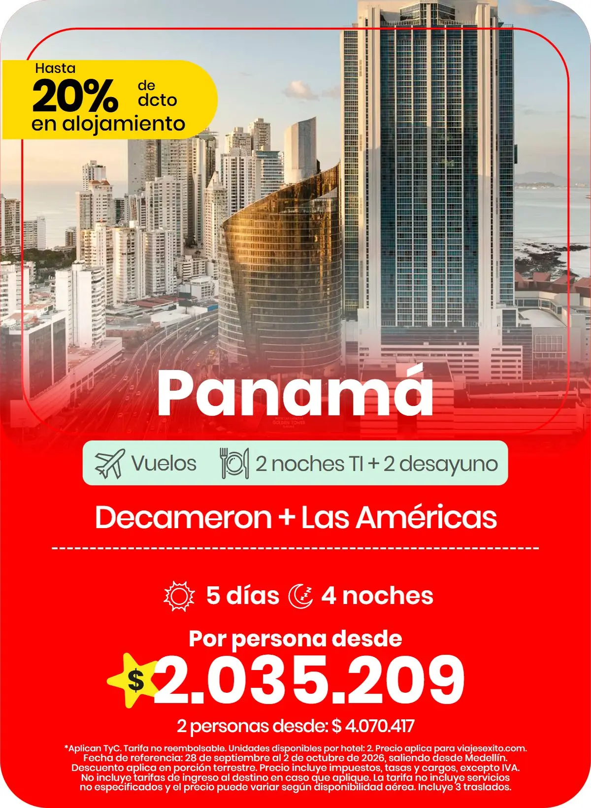 Paquete a Panamá: Decameron + Las Américas