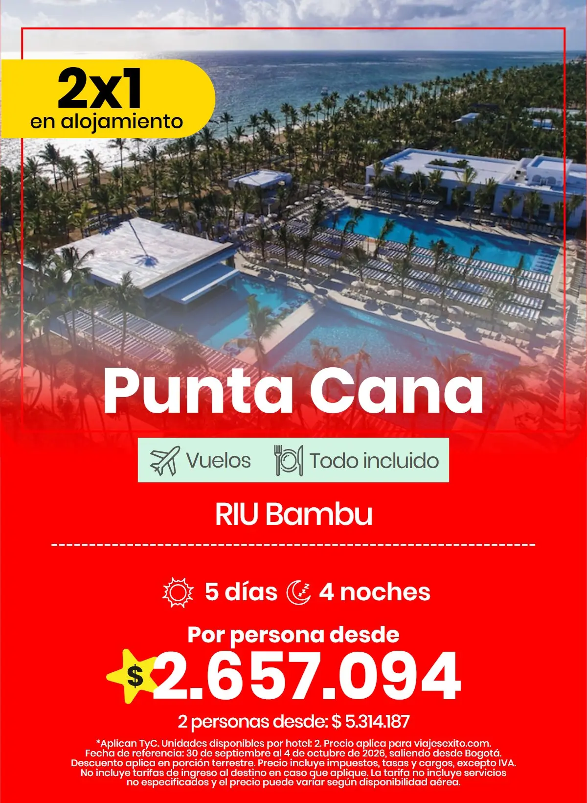 Paquete a Punta Cana: RIU Bambu