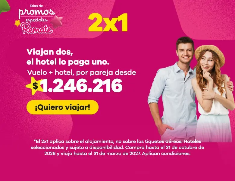 Viajes Éxito – 2x1 paquetes mobile 27oct