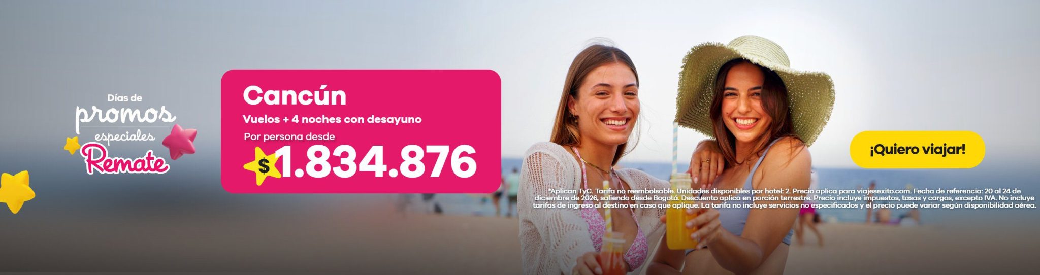 Días de promos especiales: paquete a Cancún con desayuno incluido, vuelos y 4 noches en Casa Kaoba Hotel & Suites, por persona desde $1.834.876.