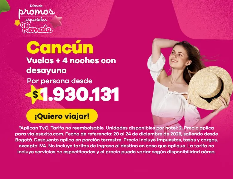 Viajes Éxito – Oasispalm cun paquetes mobile 27oct