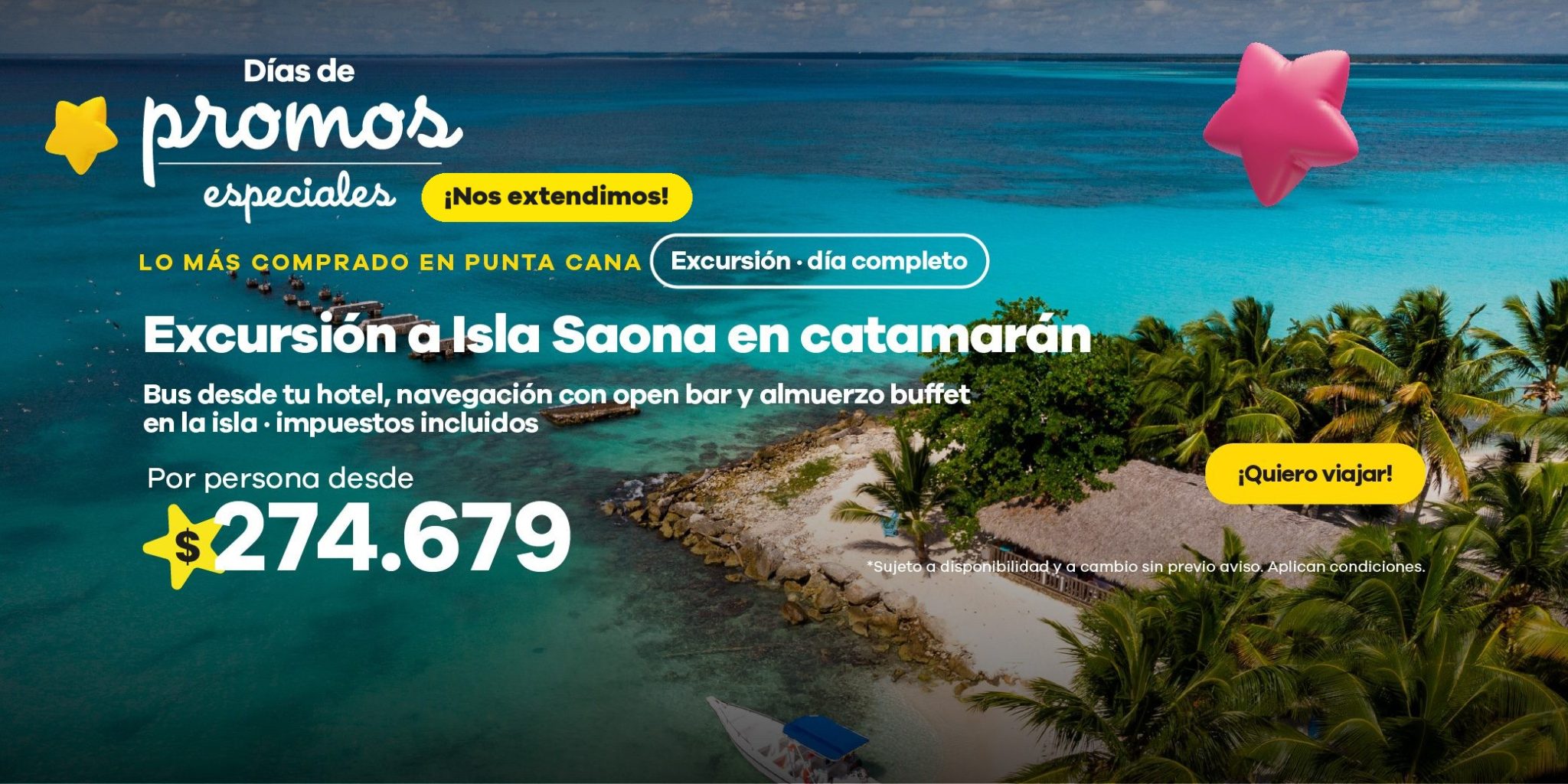 ¡Nos extendimos! Banner principal de la sección Actividades de Viajes Éxito (versión móvil)