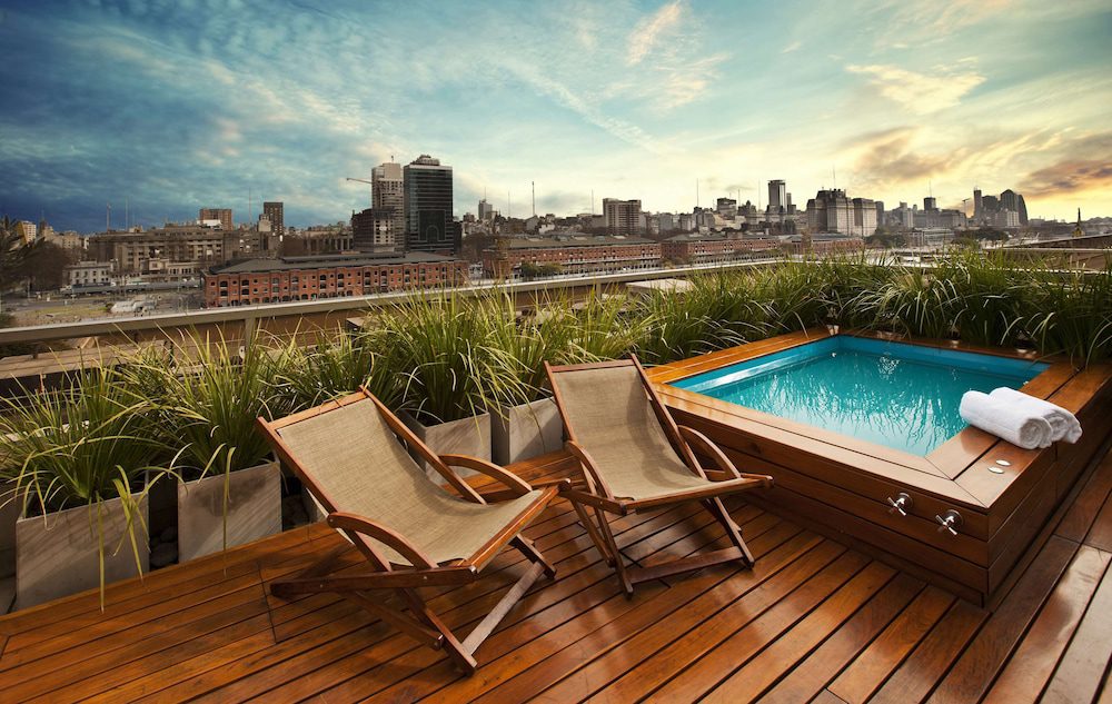 Hotel Madero Buenos Aires, WorldHotels Elite en Buenos Aires: terraza con vista a la ciudad y bañera de hidromasaje