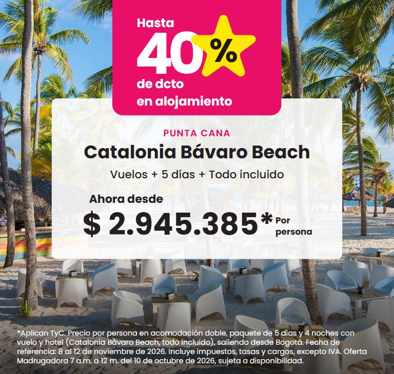 Catalonia Bávaro Beach, Punta Cana. Todo incluido, hasta 40 % de descuento en alojamiento. Ahora desde $2.945.385 por persona.
