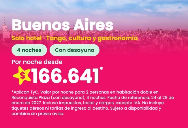 Hotel en Buenos Aires: Reconquista Plaza, 4 noches con desayuno, del 24 al 28 de enero de 2027, por noche desde $166.641 para 2 personas