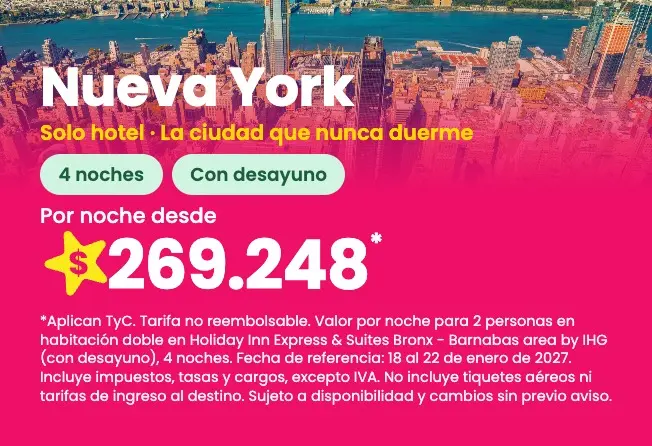 Hotel en Nueva York: Holiday Inn Express & Suites Bronx - Barnabas area by IHG, 4 noches con desayuno, del 18 al 22 de enero de 2027, por noche desde $269.248 para 2 personas
