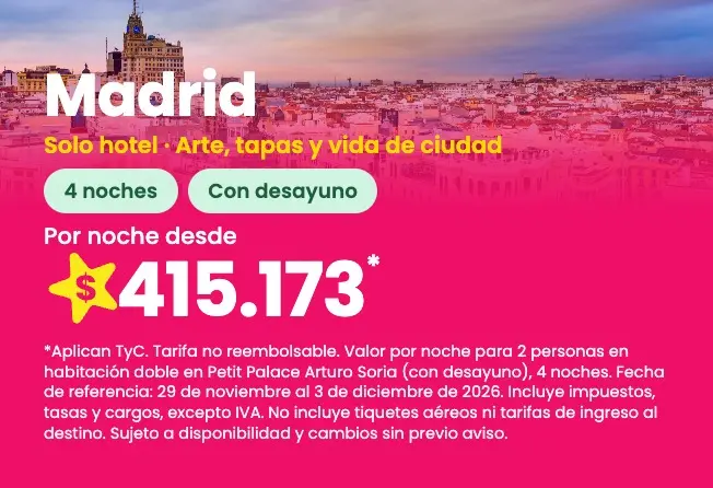 Hotel en Madrid: Petit Palace Arturo Soria, 4 noches con desayuno, del 29 de noviembre al 3 de diciembre de 2026, por noche desde $415.173 para 2 personas