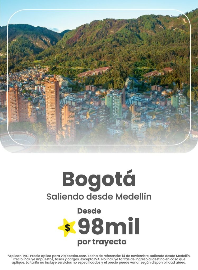 Bogotá, destino de viaje con Viajes Éxito