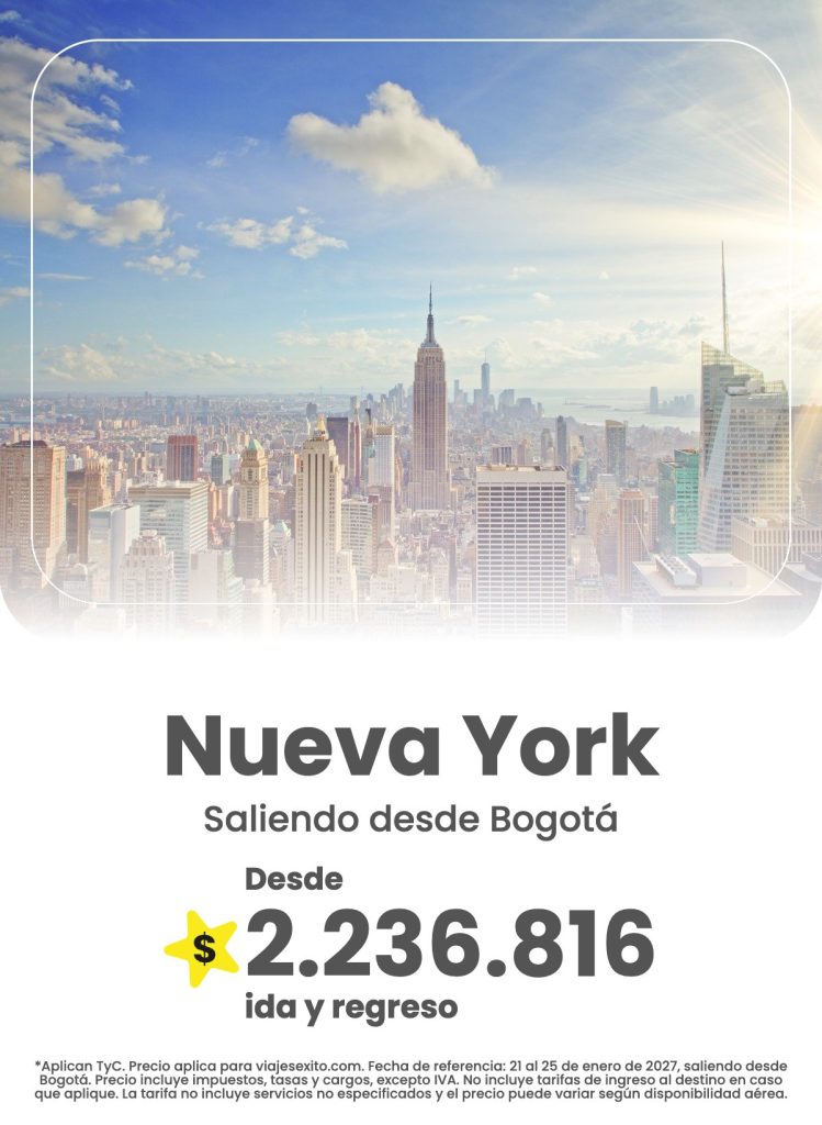 Nueva York, destino de viaje con Viajes Éxito