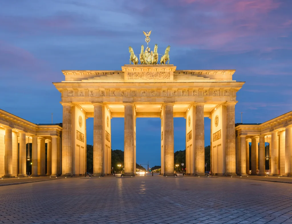 Puerta de Brandeburgo en Berlín, Alemania