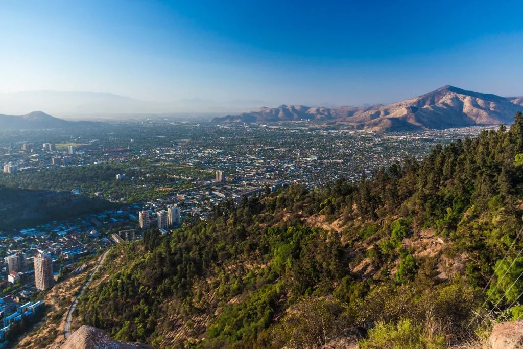Vista de Santiago de Chile desde el Cerro Santa Lucía