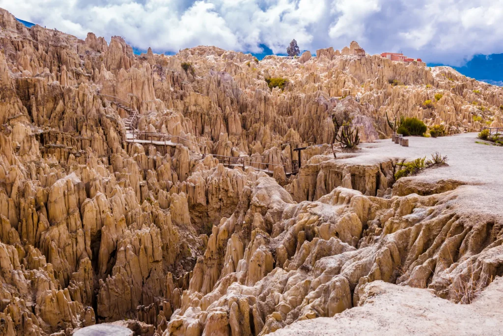 Formaciones de arcilla erosionada del Valle de la Luna, La Paz, Bolivia