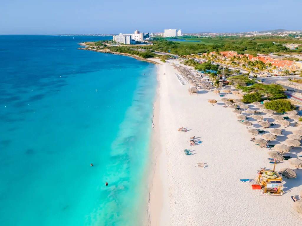 Palmeras en Eagle Beach, Aruba