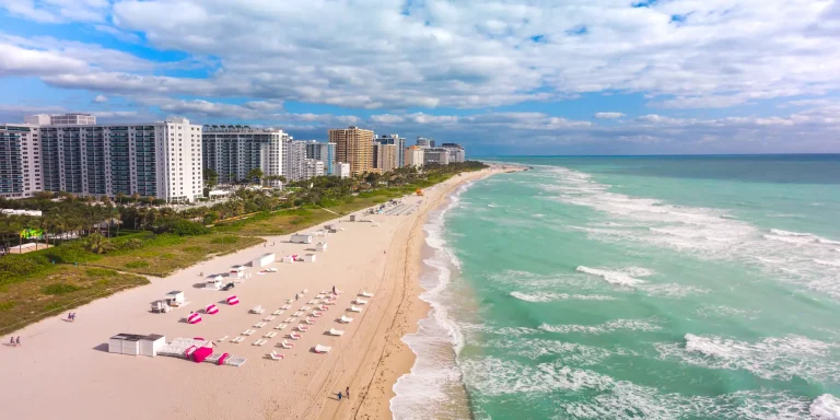 Vista aérea de South Beach en Miami